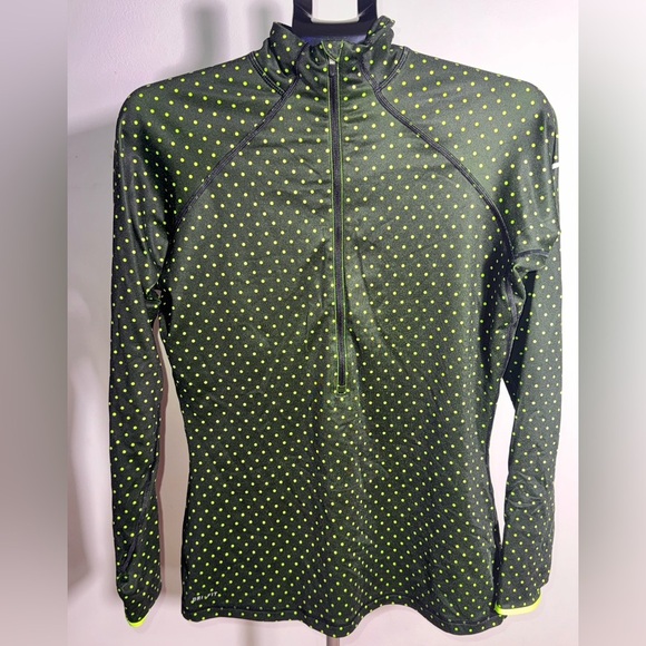 Nike Sweaters - Nike Pro Green compression 1/2 zipper sweater